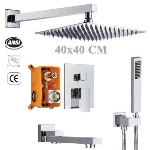 Concealed shower mixer complete set LR82626S Crome/Silver