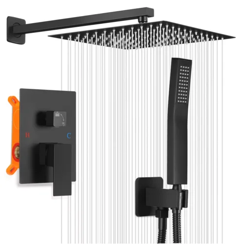 Concealed shower mixer complete set LR82626B Black