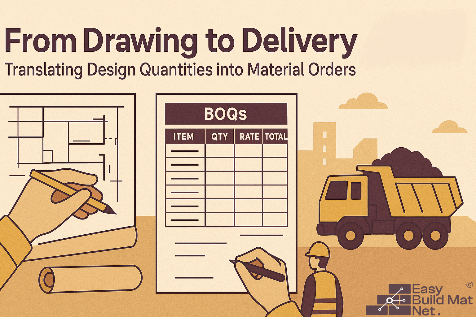From Drawing to Delivery: Translating Design Quantities into Material Orders