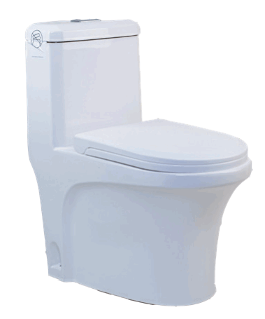 Close coupled toilet one-piece washdown white WC-313P P-Trap